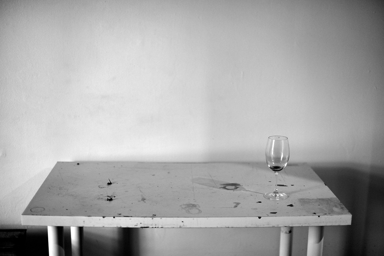 a table and glass