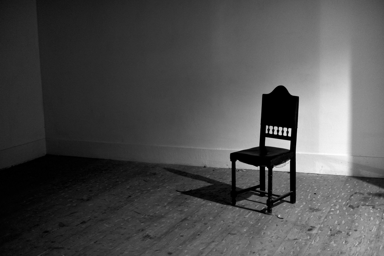 lonely chair on a room
