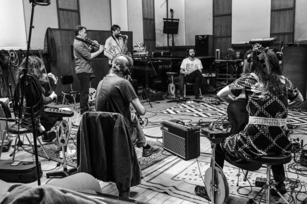 the unit in the recording process