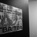 gig poster at dressing room